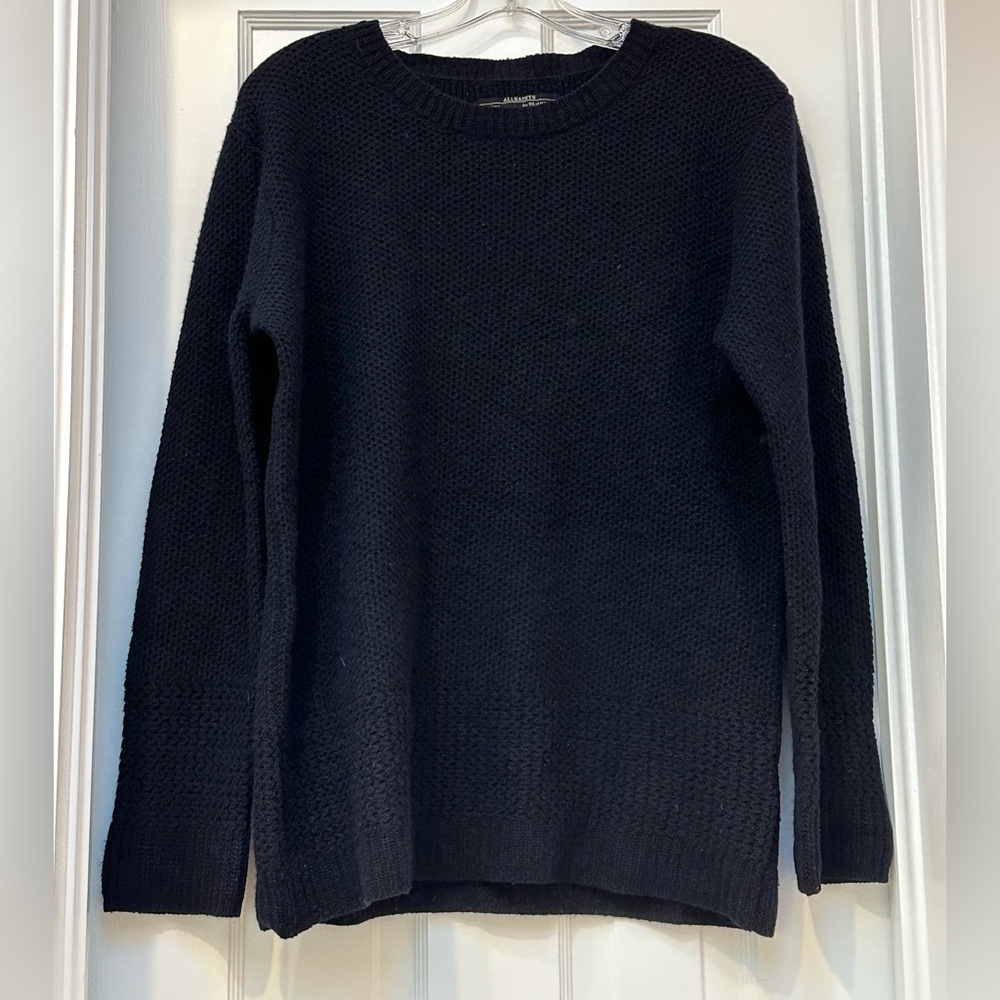 All Saints navy cashmere sweater